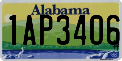 AL license plate 1AP3406