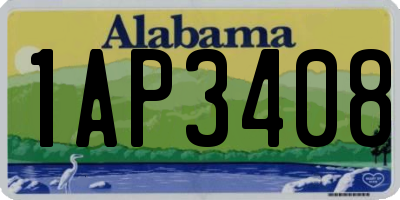 AL license plate 1AP3408