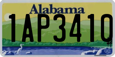 AL license plate 1AP3410
