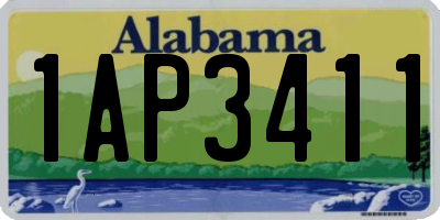 AL license plate 1AP3411