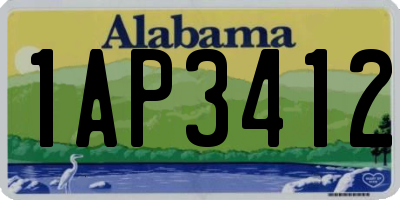AL license plate 1AP3412