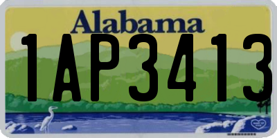AL license plate 1AP3413
