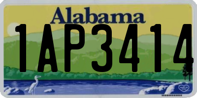 AL license plate 1AP3414