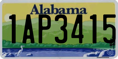 AL license plate 1AP3415
