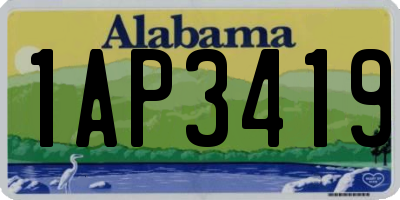 AL license plate 1AP3419