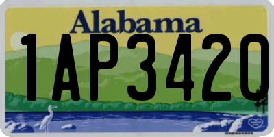 AL license plate 1AP3420