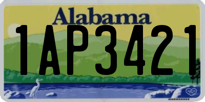AL license plate 1AP3421