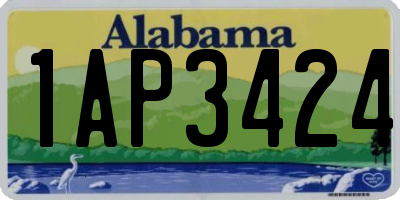 AL license plate 1AP3424
