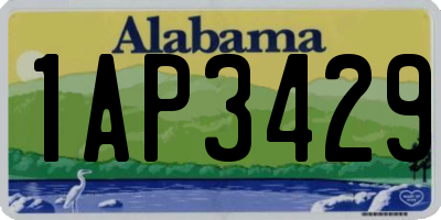 AL license plate 1AP3429