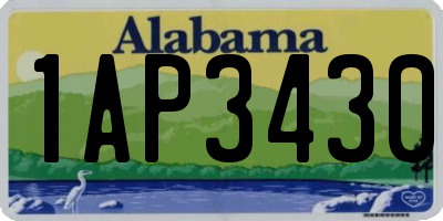 AL license plate 1AP3430