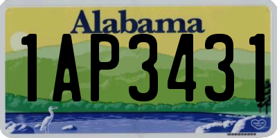 AL license plate 1AP3431