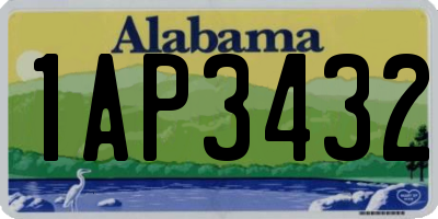 AL license plate 1AP3432