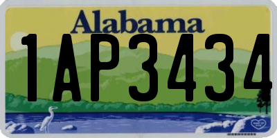 AL license plate 1AP3434