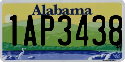 AL license plate 1AP3438