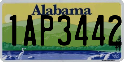 AL license plate 1AP3442