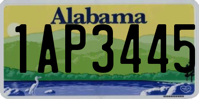 AL license plate 1AP3445