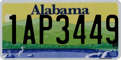 AL license plate 1AP3449