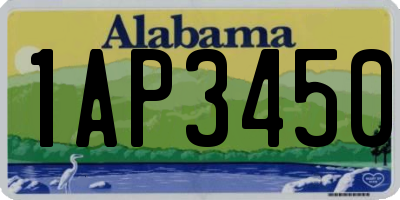 AL license plate 1AP3450