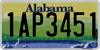 AL license plate 1AP3451
