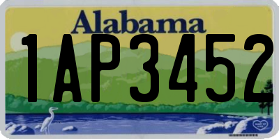 AL license plate 1AP3452