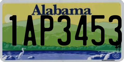 AL license plate 1AP3453