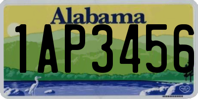 AL license plate 1AP3456