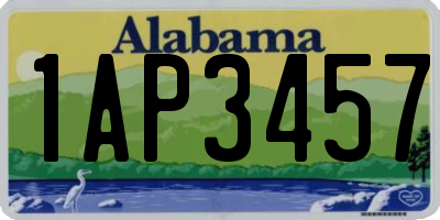 AL license plate 1AP3457