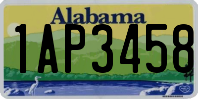 AL license plate 1AP3458