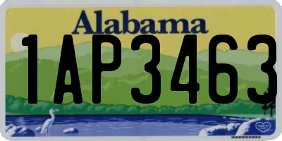 AL license plate 1AP3463