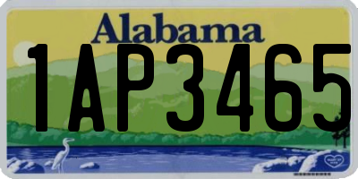 AL license plate 1AP3465