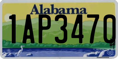 AL license plate 1AP3470