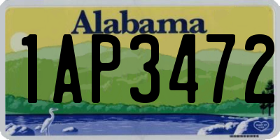 AL license plate 1AP3472