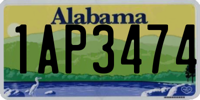 AL license plate 1AP3474