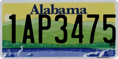 AL license plate 1AP3475