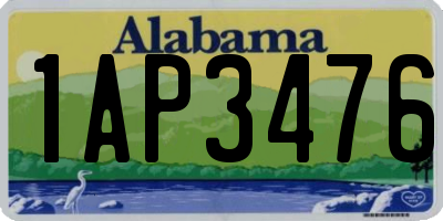 AL license plate 1AP3476