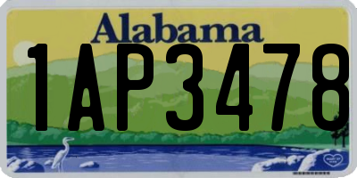AL license plate 1AP3478