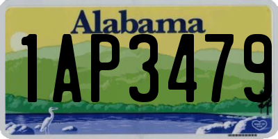 AL license plate 1AP3479