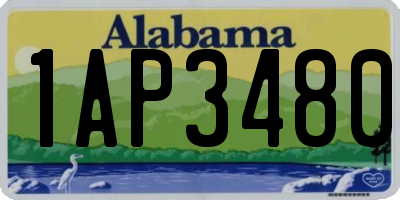 AL license plate 1AP3480