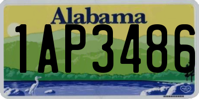 AL license plate 1AP3486