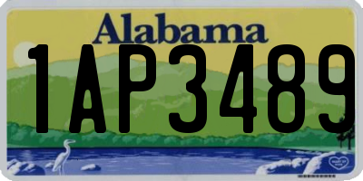 AL license plate 1AP3489