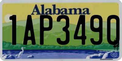 AL license plate 1AP3490