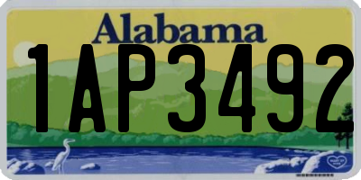 AL license plate 1AP3492