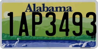 AL license plate 1AP3493