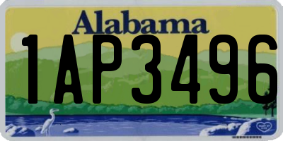 AL license plate 1AP3496
