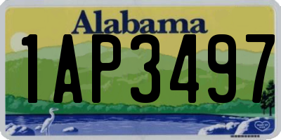 AL license plate 1AP3497