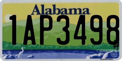 AL license plate 1AP3498