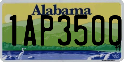 AL license plate 1AP3500
