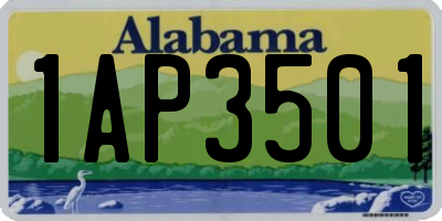 AL license plate 1AP3501
