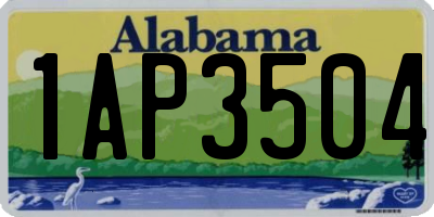 AL license plate 1AP3504