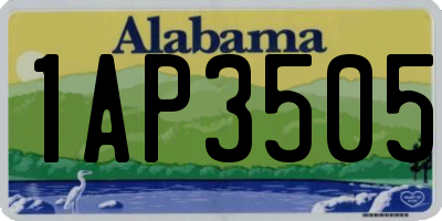 AL license plate 1AP3505